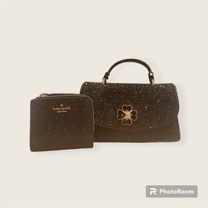 Kate Spade BUNDLE (2) Clutch with Crossbody Strap and Matching NWT Wallet